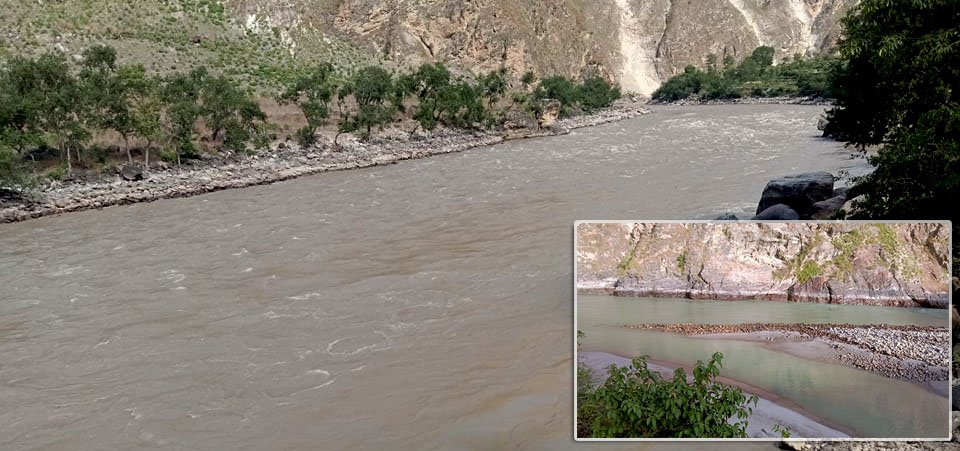 कर्णाली नदीको पानीको सतह पुरानै अबस्थामा