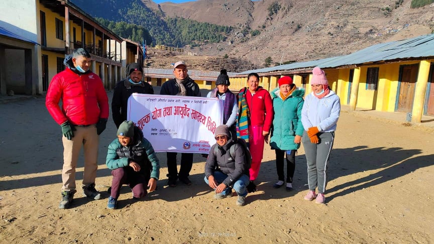 तिलागुफामा निःशुल्क योग तथा आयुर्वेद स्वास्थ्य शिविर सम्पन्न