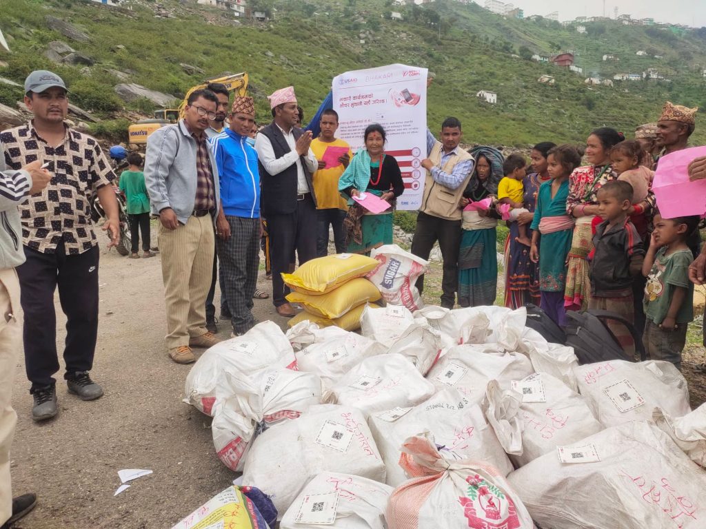 गरिब विपन्न, गरिबलाई  भ्यालु भौचर कार्ड वितरण